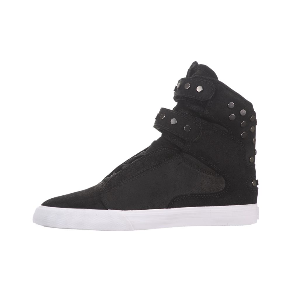 Baskets Montantes Supra Society Noir Black/White Femme | BJR-34541430